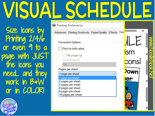 Visual Schedule feat Boardmaker for SpEd and Autism Units-Printable and Ready to GO in Color or in B&W!