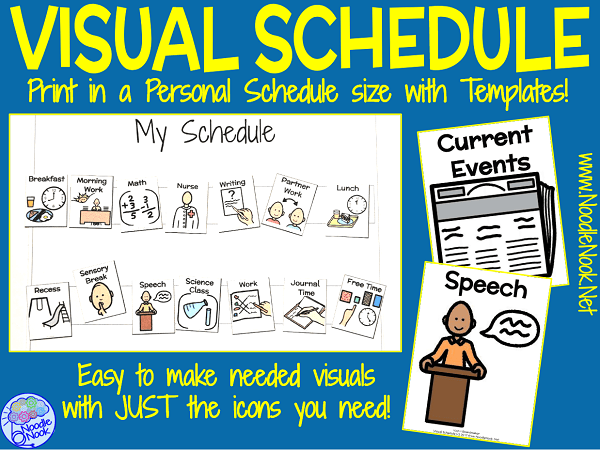 Visual Schedule feat Boardmaker for SpEd and Autism Units- Printable and Ready to GO