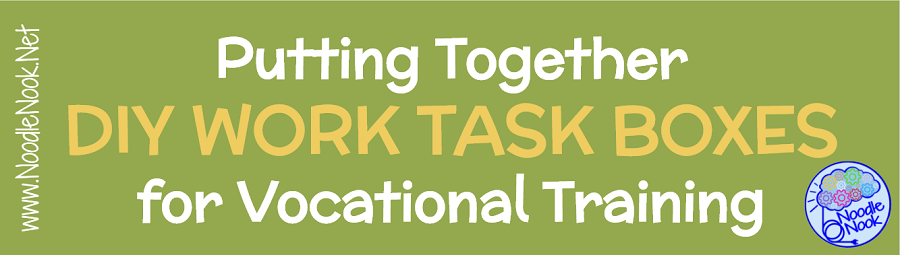 Looking for Vocational Work Task Boxes that won’t break the bank? Try these DIY Task Boxes with items from your local dollar store to make meaningful activities for your students in Special Ed or Autism Units to work on functional job skill building! Read More…