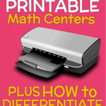 Free Printable Math Centers for Special Ed and Early Elem