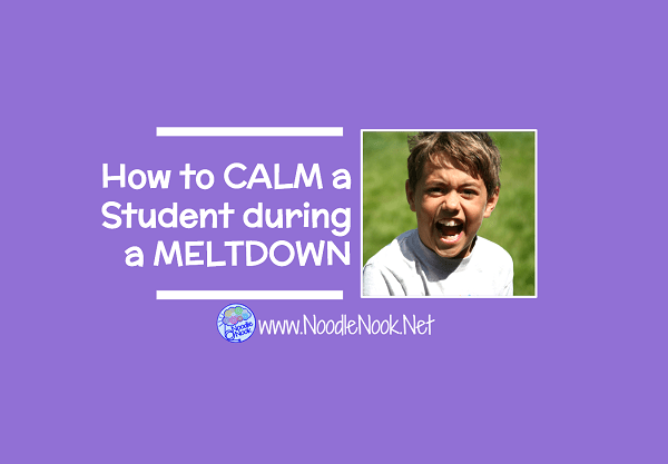 When a meltdown starts, you have to take action to prevent a student from injuring themselves, hurting others, or damaging valuable property. If you want to really prevent injury, then it is best to stop the meltdown before it escalates. When that isn’t possible, here are 5 easy tips for calming during a meltdown.