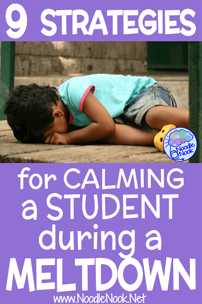 When a meltdown starts, you have to take action to prevent a student from injuring themselves, hurting others, or damaging valuable property. If you want to really prevent injury, then it is best to stop the meltdown before it escalates. When that isn’t possible, here are 5 easy tips for calming during a meltdown.