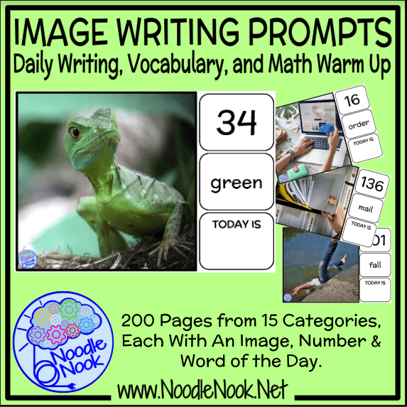 Image Writing Prompts from Noodle Nook - Adapted Activities for Students with Disabilities