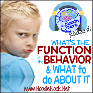 Dealing with behaviors in your Autism unit or Special Ed classroom? Listen to learn the definition of the function of behavior, how to do a behavior analysis, and get a free data sheet. Once you know why the behavior happens, you can decide what to do about it... like using effective replacement behaviors.  Listen now to learn more. 