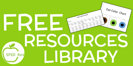 Free Items in the SpEd Resources Library via Noodle Nook