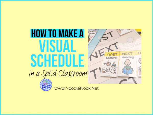 Read more about what daily visual schedules you need in your Autism Unit or Special Ed classroom, how they offer behavior support, help the adults in the room, and support individual students with life skills.