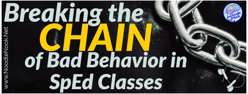 image of chain with text: Breaking the Chain of Bad Behavior