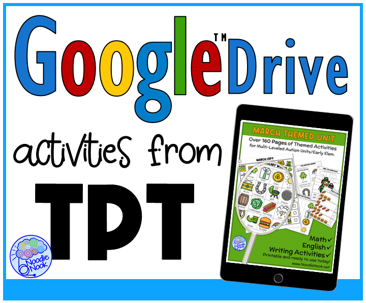 Adding Google Drive Activities from TpT