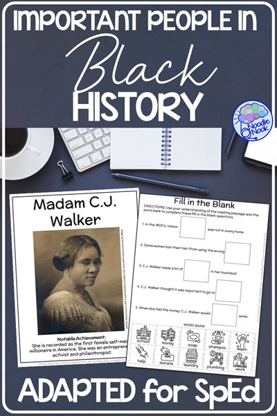 Adapted Black History Activities for Special Ed