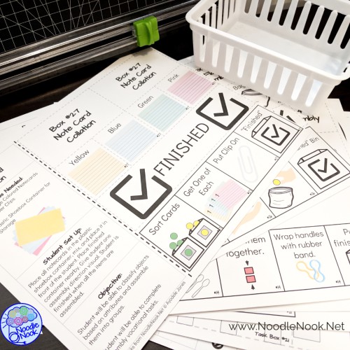 DIY Work Task Boxes for Special Education