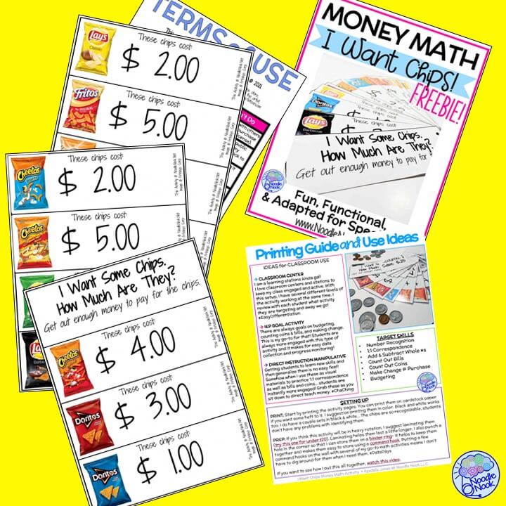 I Want Chips - Money Math Center that Engages (Noodle Nook)