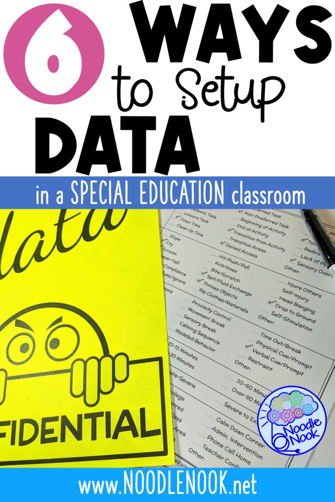 6 ways to setup data collection in your special education classroom so you can get data done. Read more on which organizational system works best for you!