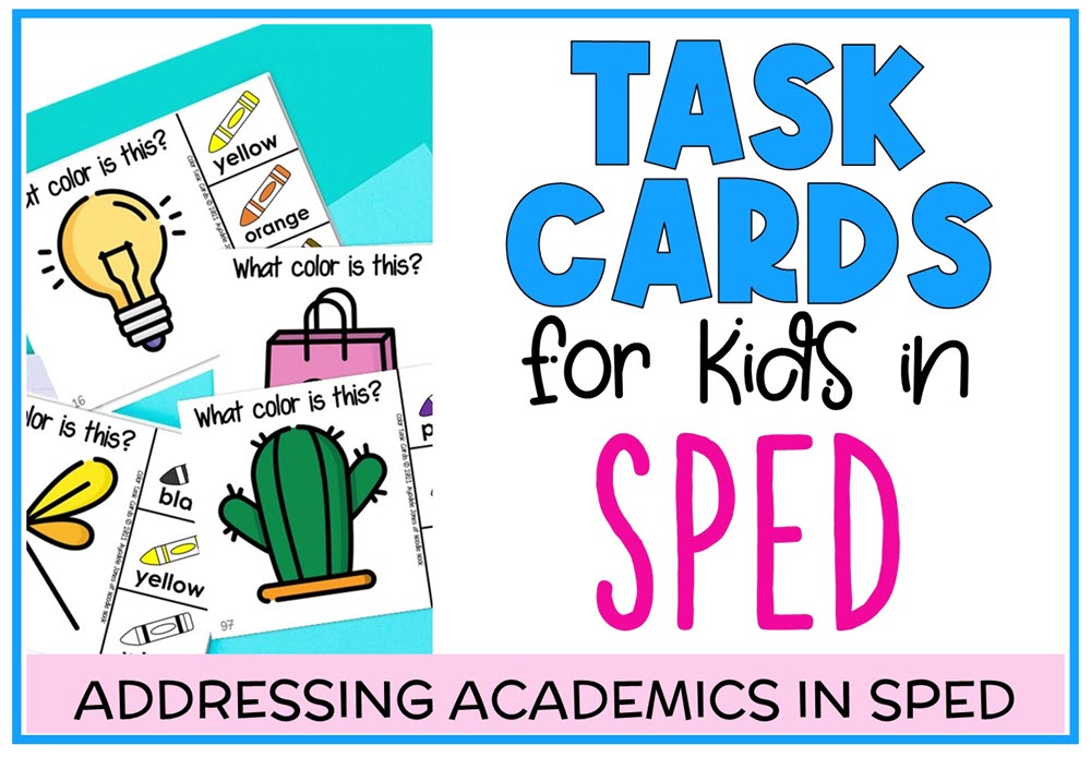 Task Cards for Special Education (Ideas & Free Cards)