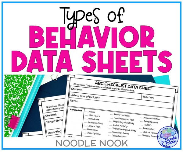 Types of Data Sheets for Behaviors in Special Ed