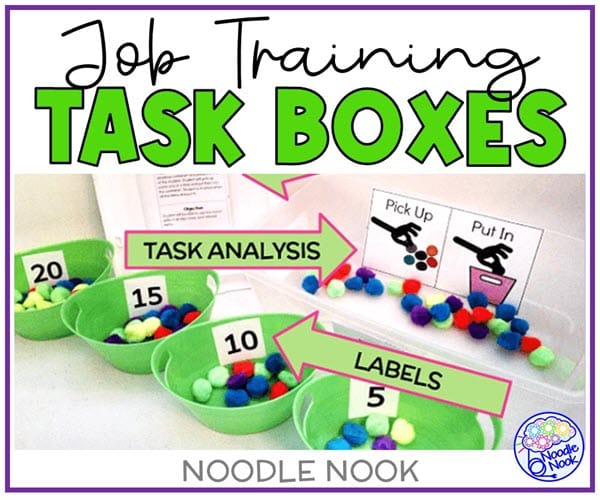 Job Training Task Boxes | Tips and tools to help special education teachers in the classroom.