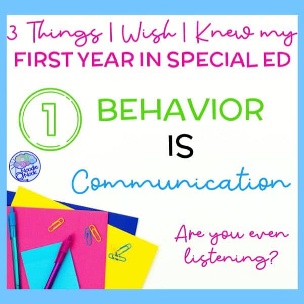 The top 3 things I wish I had known as a first-year teacher. Teacher Tips in special ed: Behavior is Communication