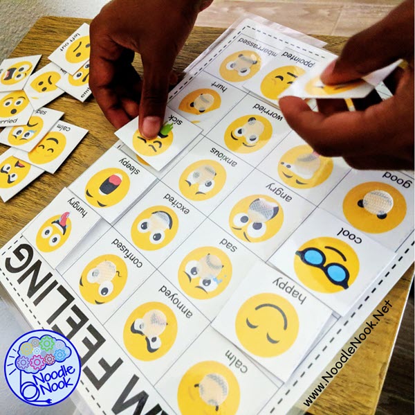 Calm Down Corner - Identifying Feelings Activity via Noodle Nook