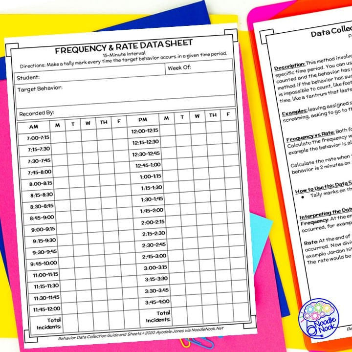 IEP Data Sheets - Essential Forms for Special Ed