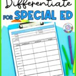 How to Differentiate Activities for Special Ed Students