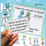 Social story on keeping hands to yourself in the classroom - How to Encourage Social Skills in Special Ed
