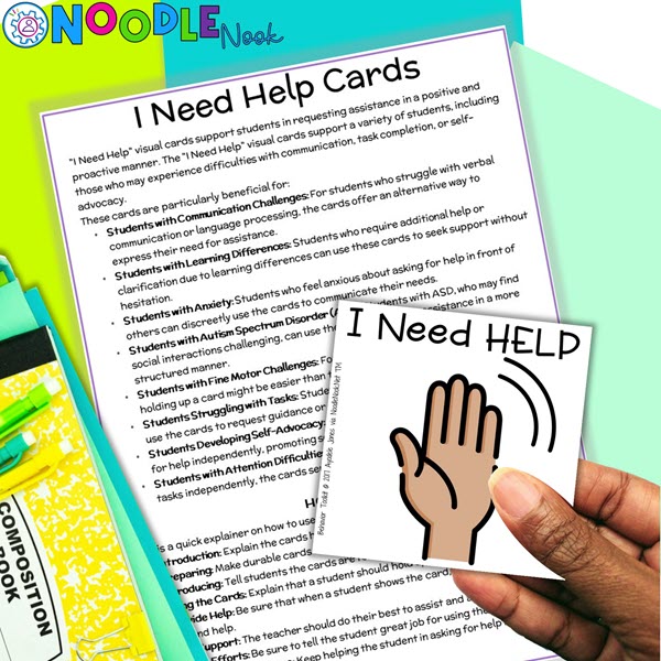 I Need Help Cards with the Behavior Toolkit via Noodle Nook