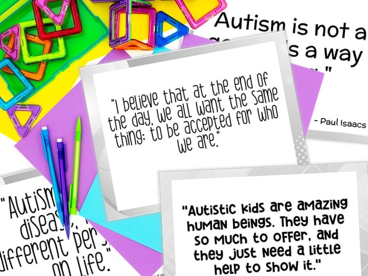 Celebrate the strengths and unique abilities of individuals on the autism spectrum with these inspirational quotes. Use them to spark conversations and promote acceptance in the classroom and beyond.