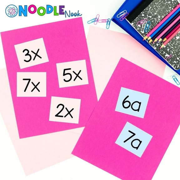 Math activities via Noodle Nook for algebra skills in special ed