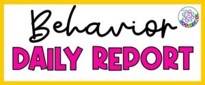 Printable Daily Behavior Report for Kids and Teacher via NoodleNook