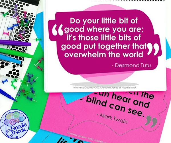 Printable Posters - Kindness Quotes for the Classroom