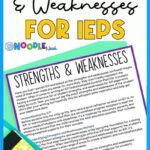 Strengths and Weaknesses for IEP Writing PDF - Special Ed Support