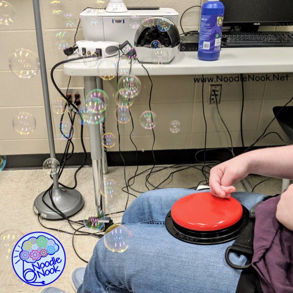 Switch Activated Device for Bubbles as a Sensory Activity in the Classroom