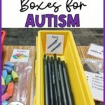 Image with text: Task Box Ideas for Autism (Work Tasks for Special Education)