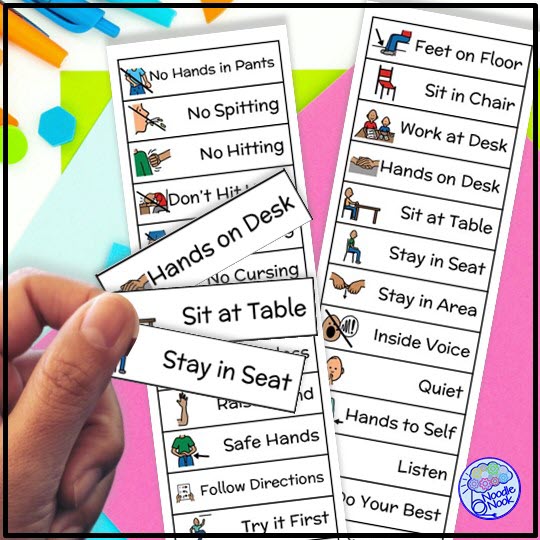 Token Board Visuals for Behavior - Reward System with Personalized Rule Cards for Special Ed