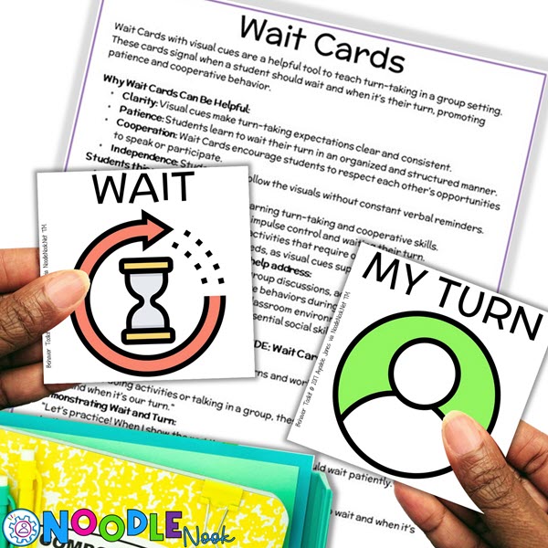 Wait Cards with the Behavior Toolkit via Noodle Nook