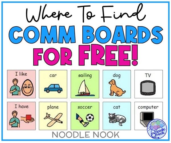 Free Communication Boards Autism Noodle Nook