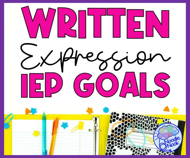 Written Expression IEP Goals - Ideas and Guide for Special Ed